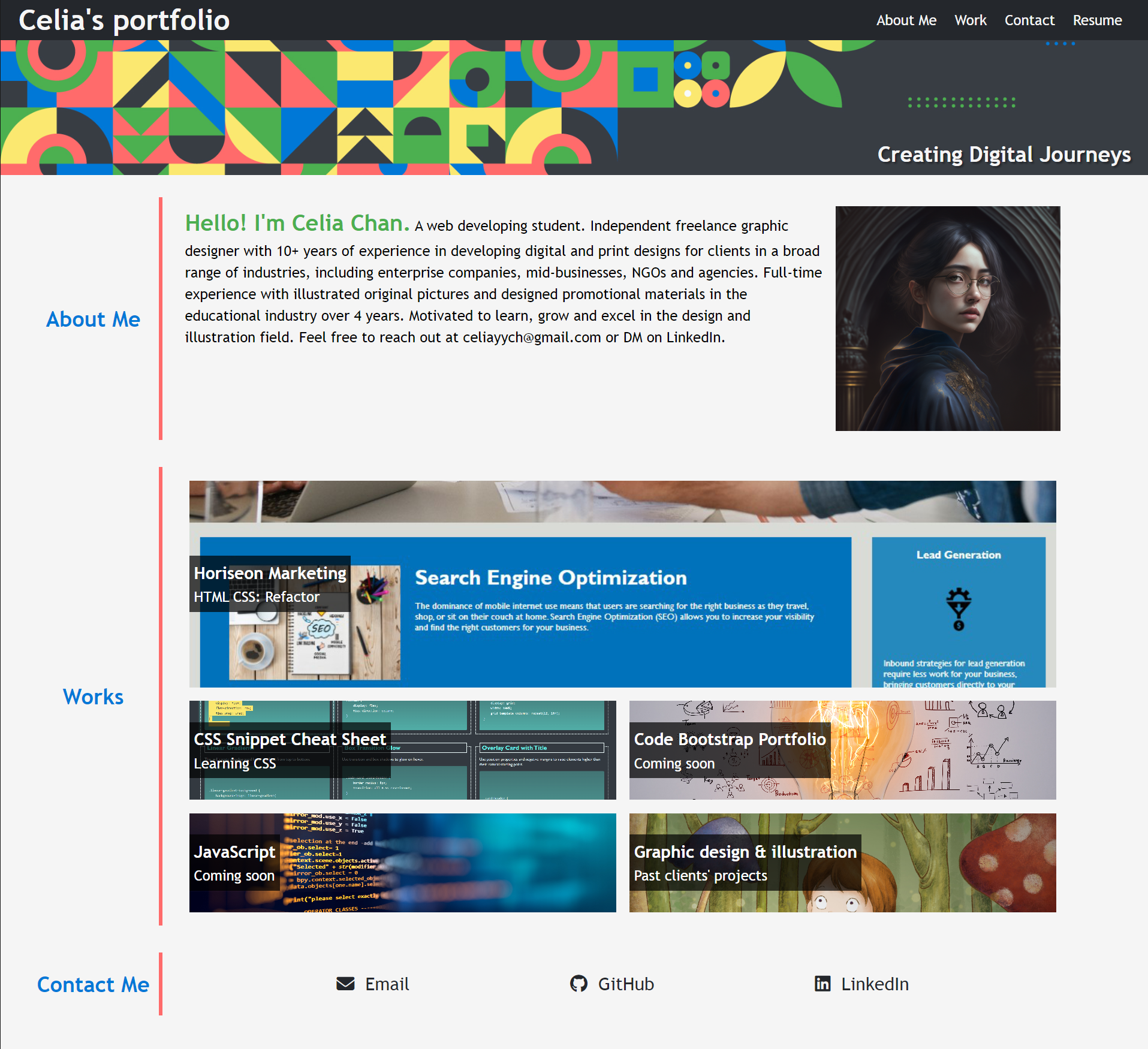 Screenshot of Bootstrap Portfolio